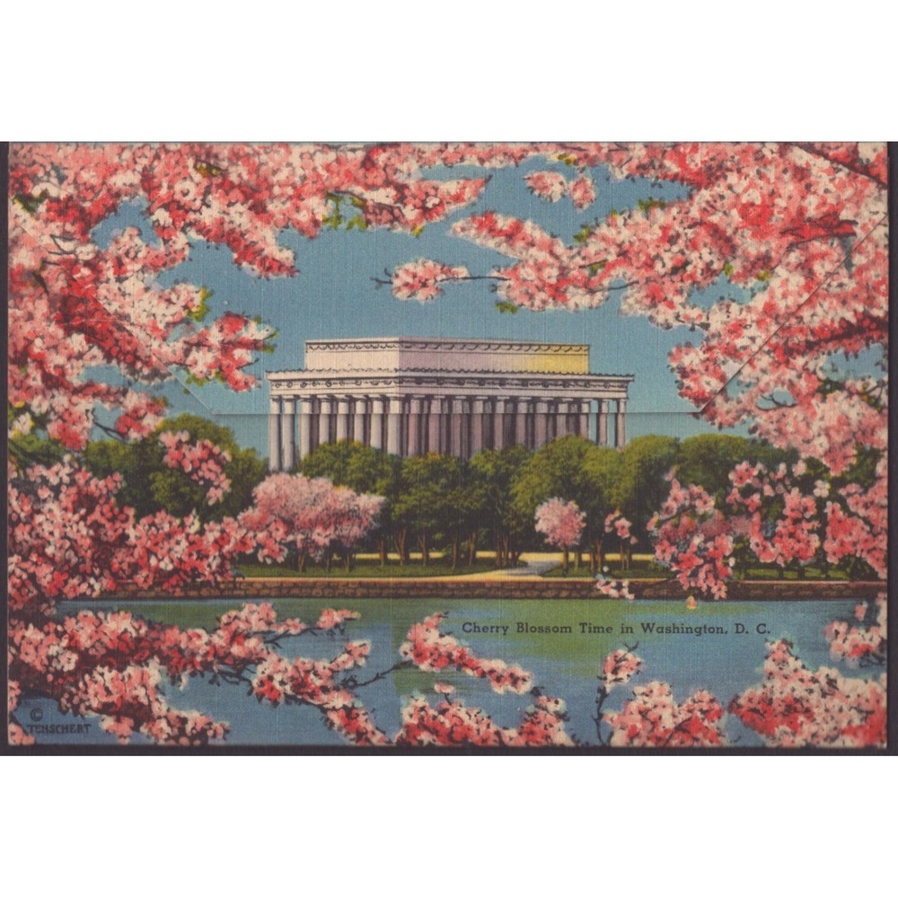 Washington DC Linen Souvenir Folder Postcard US Capitol Capitol Souvenir Co P-31 - Picture 2 of 2